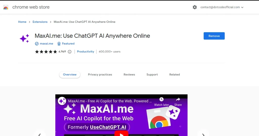 MaxAI.me Chrome Extension