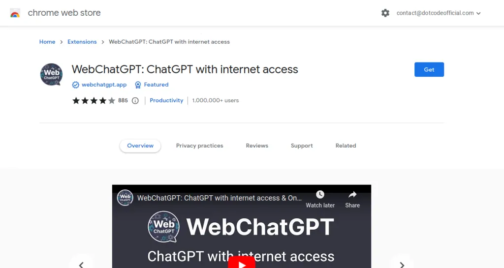 WebChatGPT - ChatGPT Chrome Extension